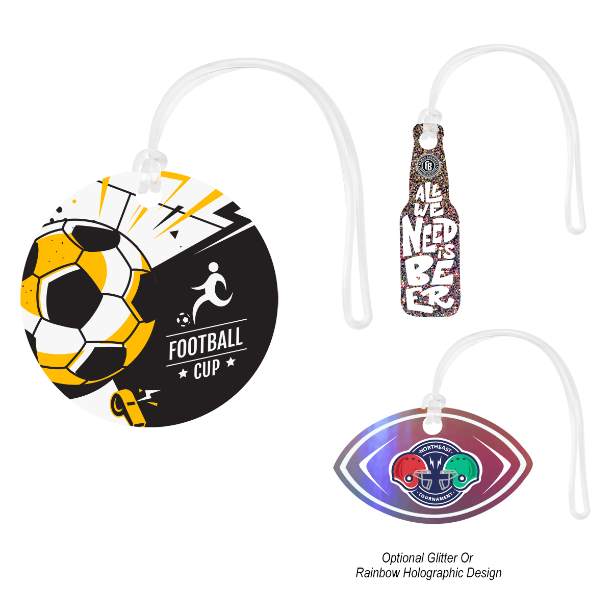 Acrylic Bag Tag - Custom Shape 5"