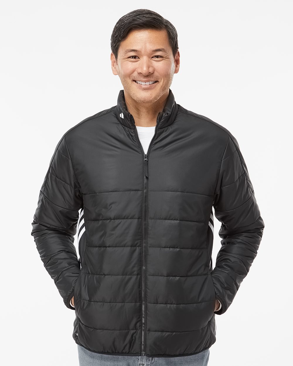 Adidas Men's 3-Stripes Puffer Full-Zip Jacket - A570