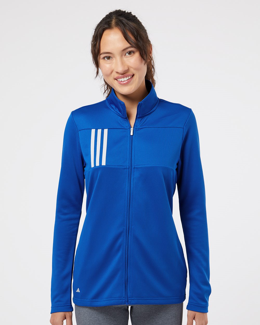 Adidas Women's 3-Stripes Double Knit Full-Zip Jacket - A483