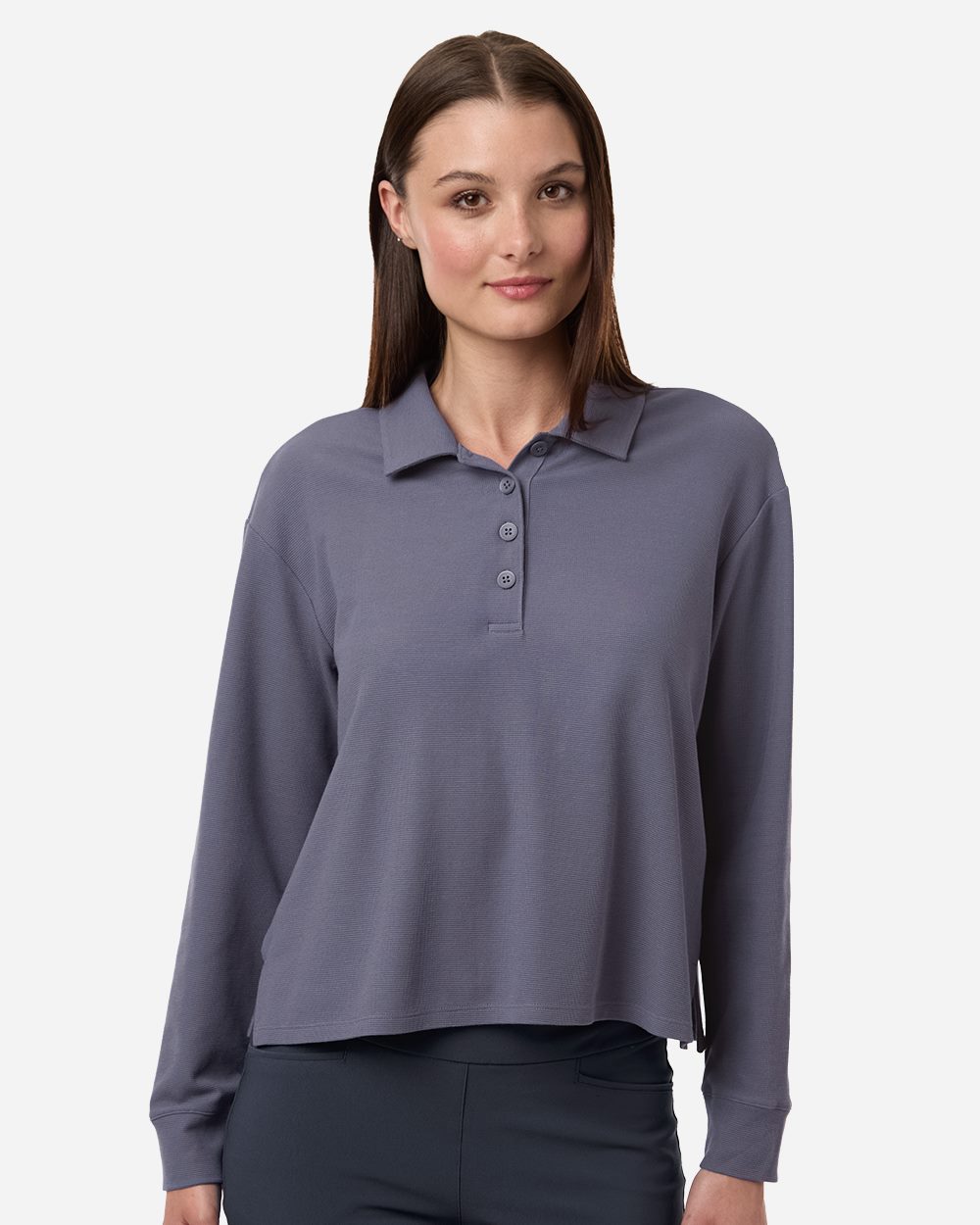 Adidas Women's Beyond Long Sleeve Loose Polo - A1008