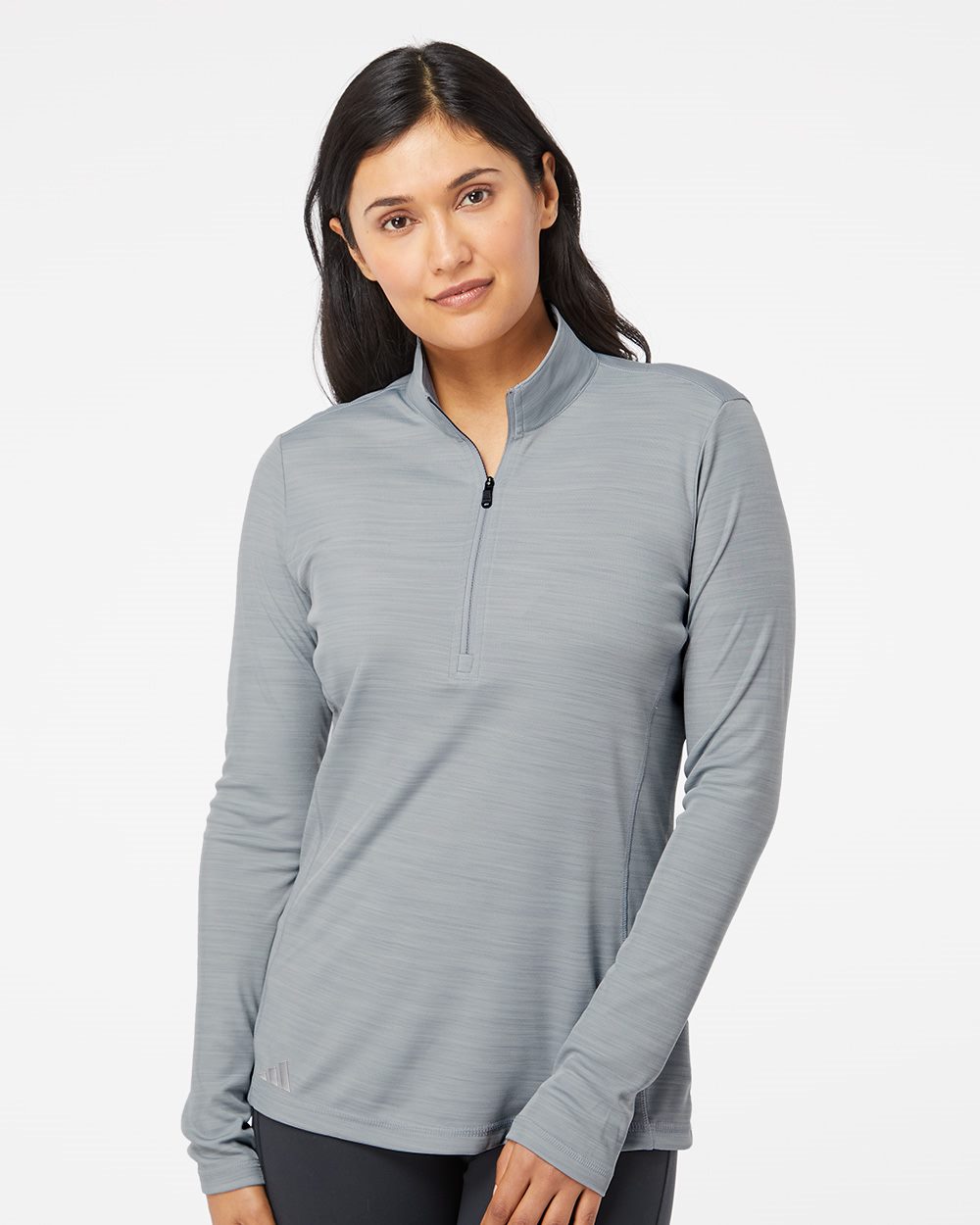 Adidas Women's Lightweight M&eacute;lange Quarter-Zip Pullover - A476