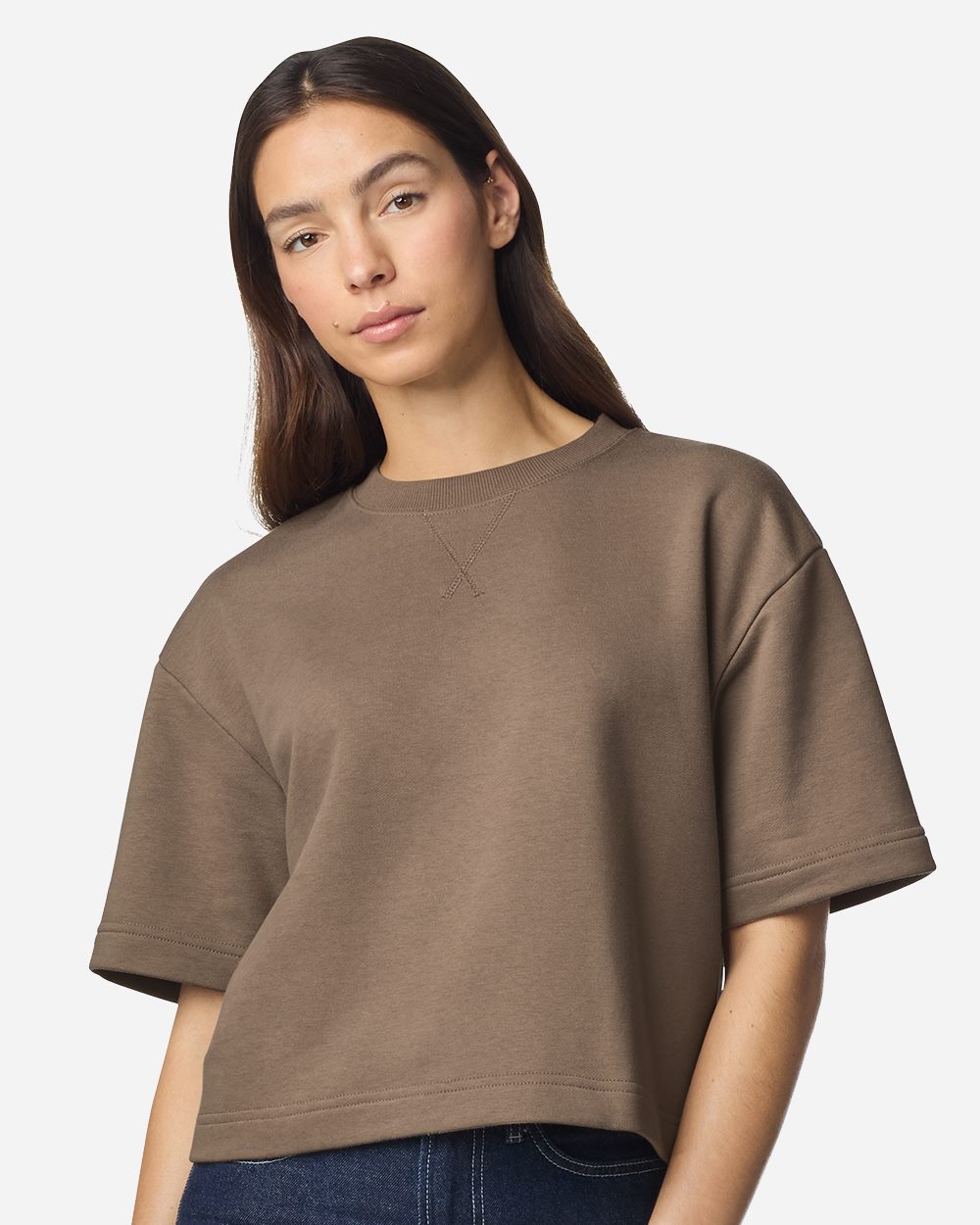 American Apparel Women's French Terry Mid-Length Boxy Top - FTCB0