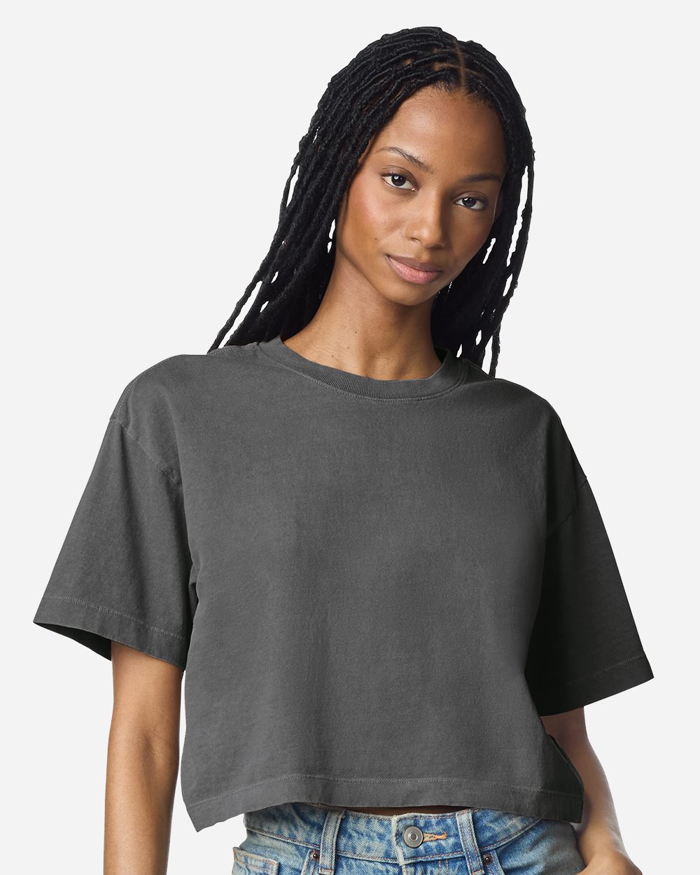 American Apparel Women's Garment-Dyed Heavyweight Cropped Tee - 1302GD