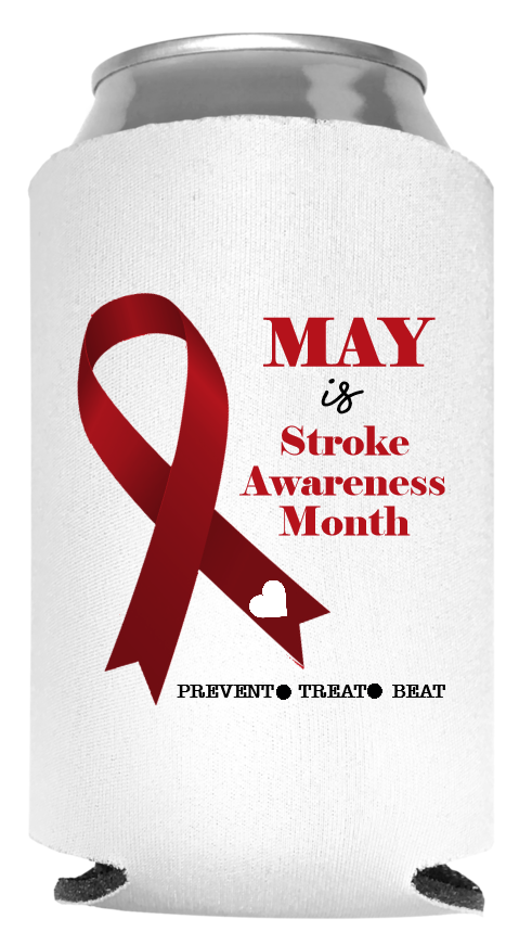 American Stroke Awareness Month Full Color Foam Collapsible Coolies Style 106279