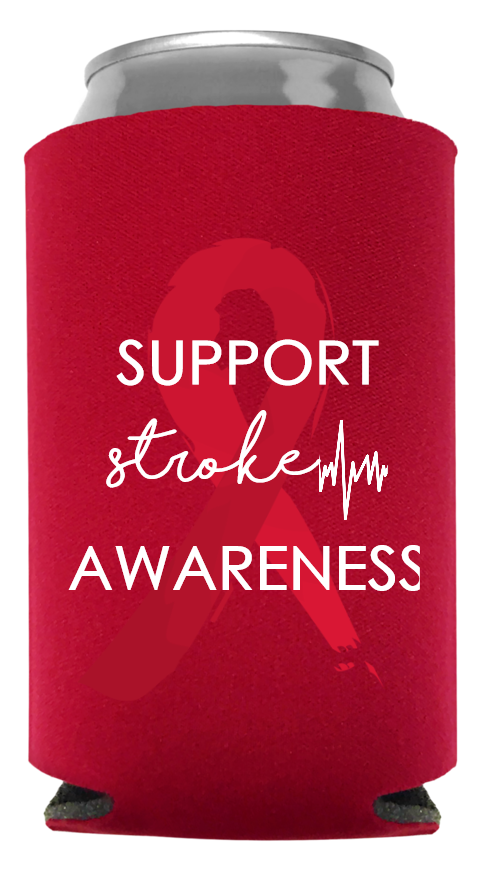 American Stroke Awareness Month Full Color Foam Collapsible Coolies Style 107021