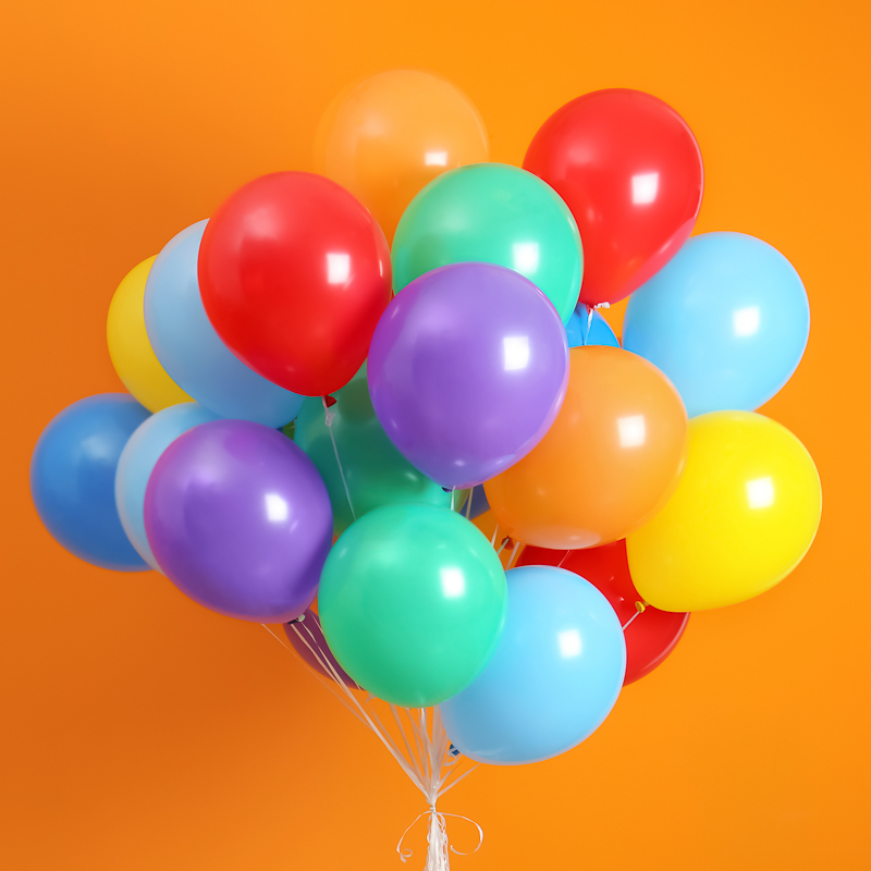 Assorted LGBTQ Pride Rainbow Latex Balloons - 100pc Pack