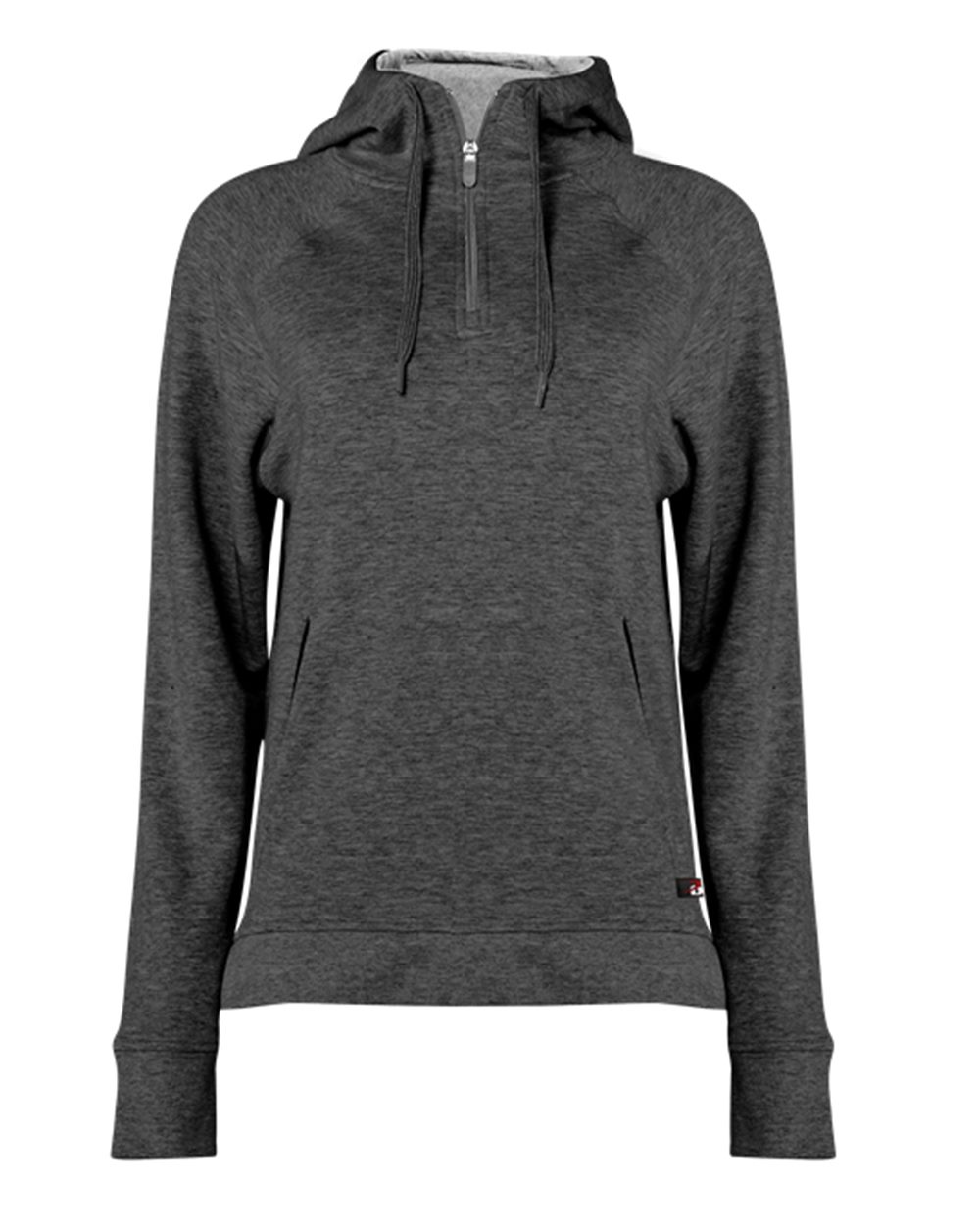 Badger Women's FitFlex French Terry Quarter-Zip Hooded Pullover - 1051