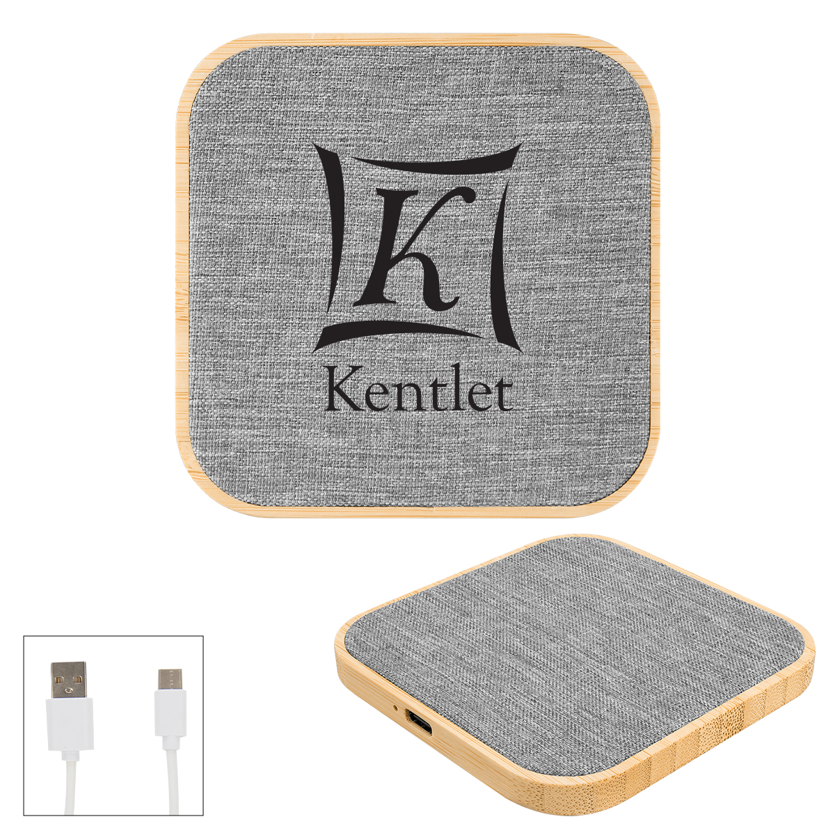 Bamboo & RPET Fabric Wireless Charger