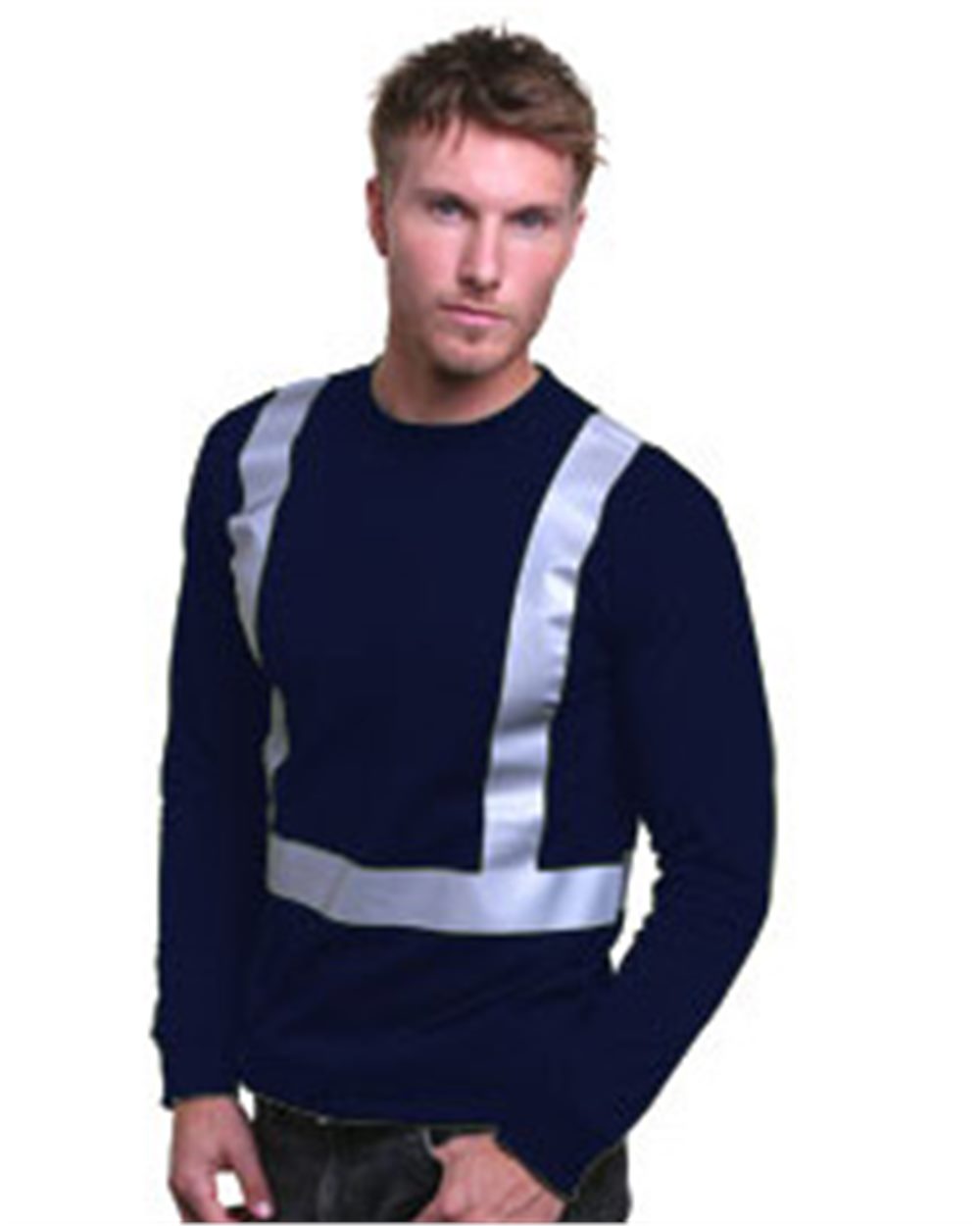 Bayside Men's USA-Made Hi-Visibility Long Sleeve T-Shirt - 3761