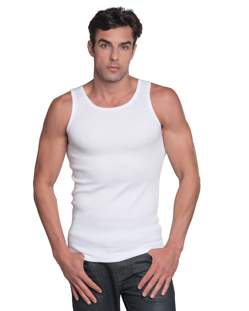 Bayside Unisex USA-Made 2x1 Ribbed Tank Top - 4573