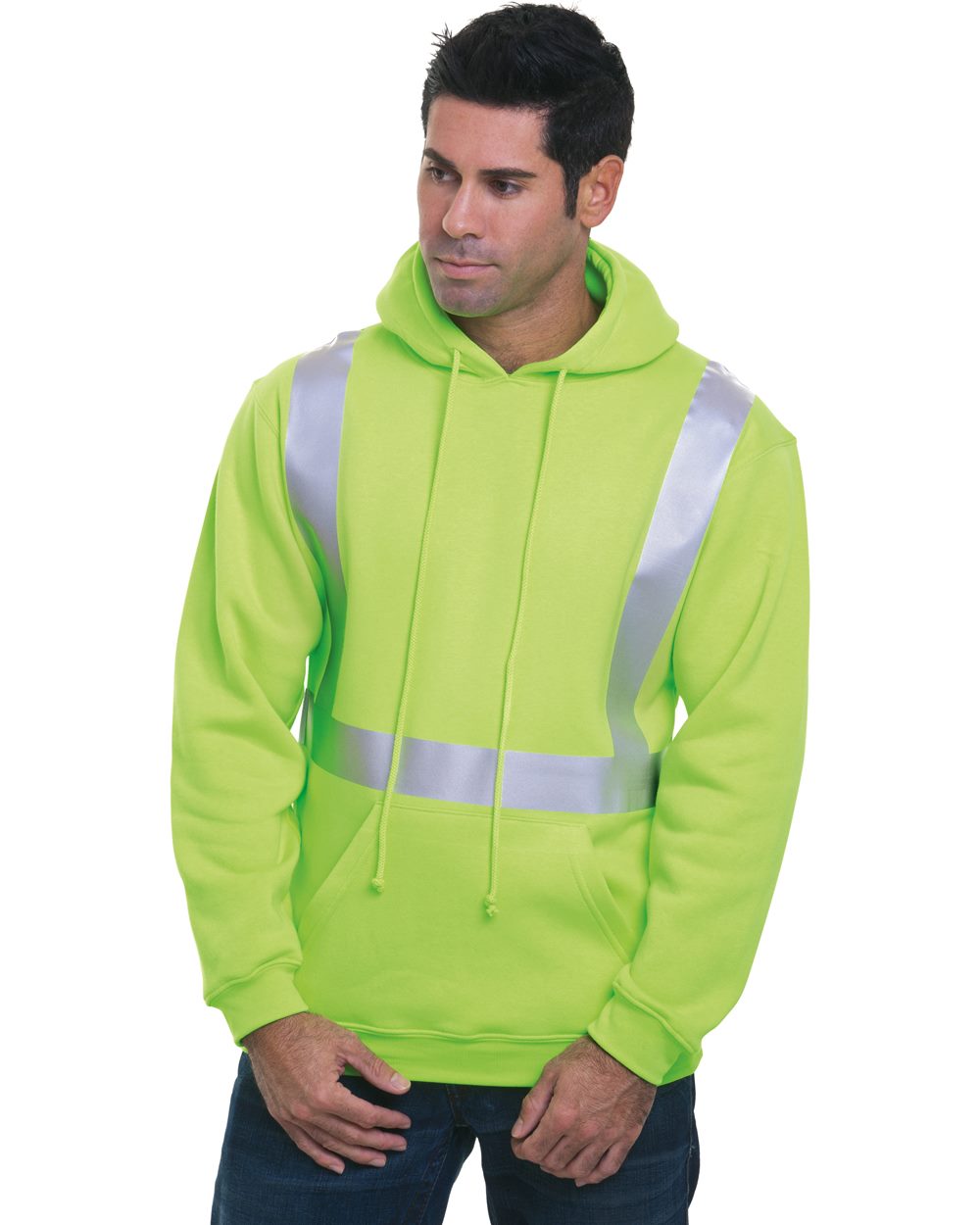 Bayside Unisex USA-Made Hi-Visibility Hooded Sweatshirt - 3796