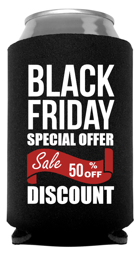 Black Friday Full Color Foam Collapsible Coolies Style 88307