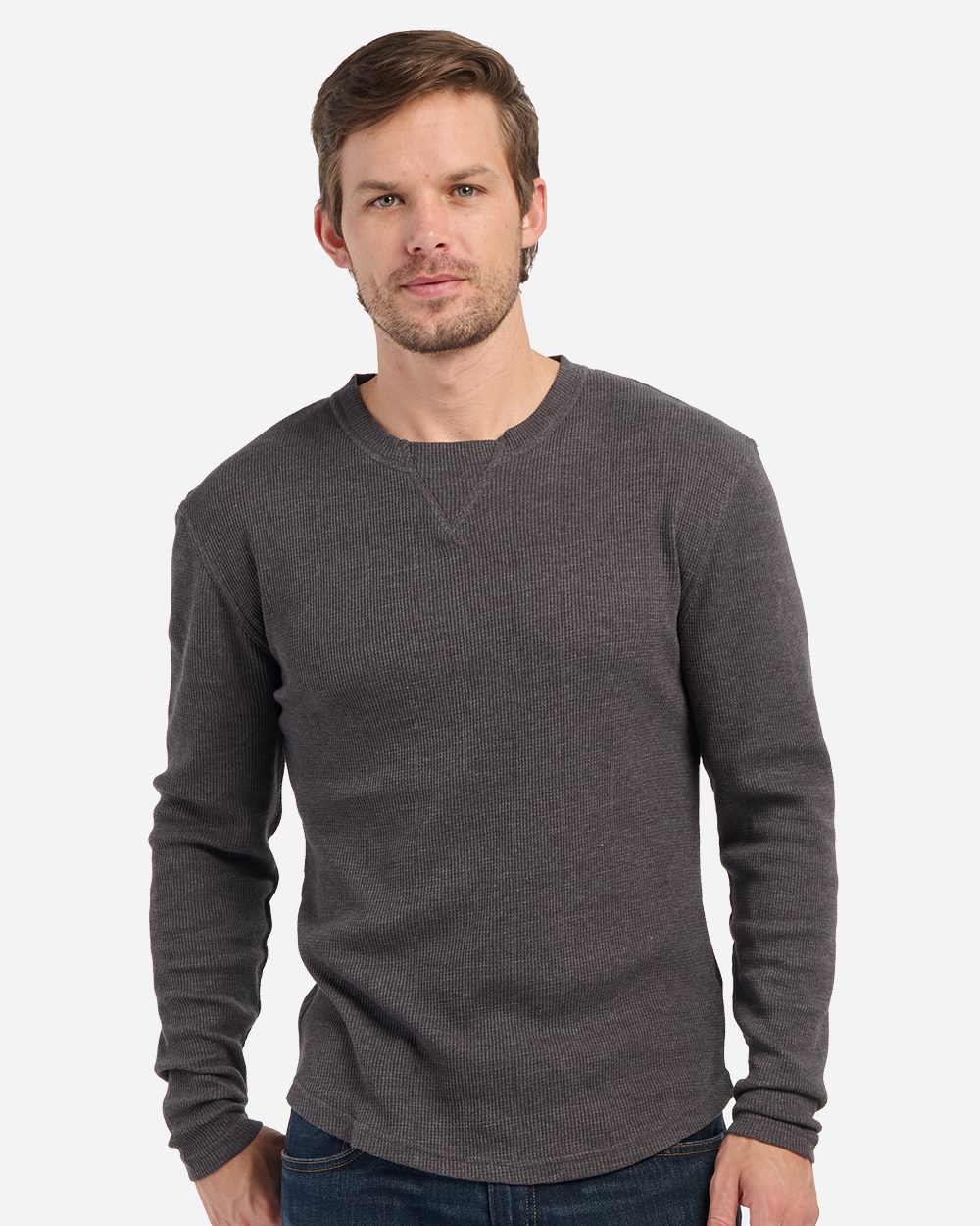 Boxercraft Men's Waffle Knit Long Sleeve T-Shirt - BM3103