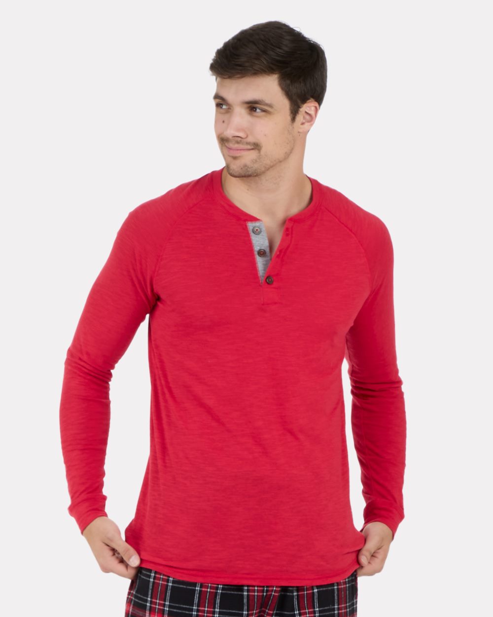 Boxercraft Unisex Henley Long Sleeve T-Shirt - BM3101