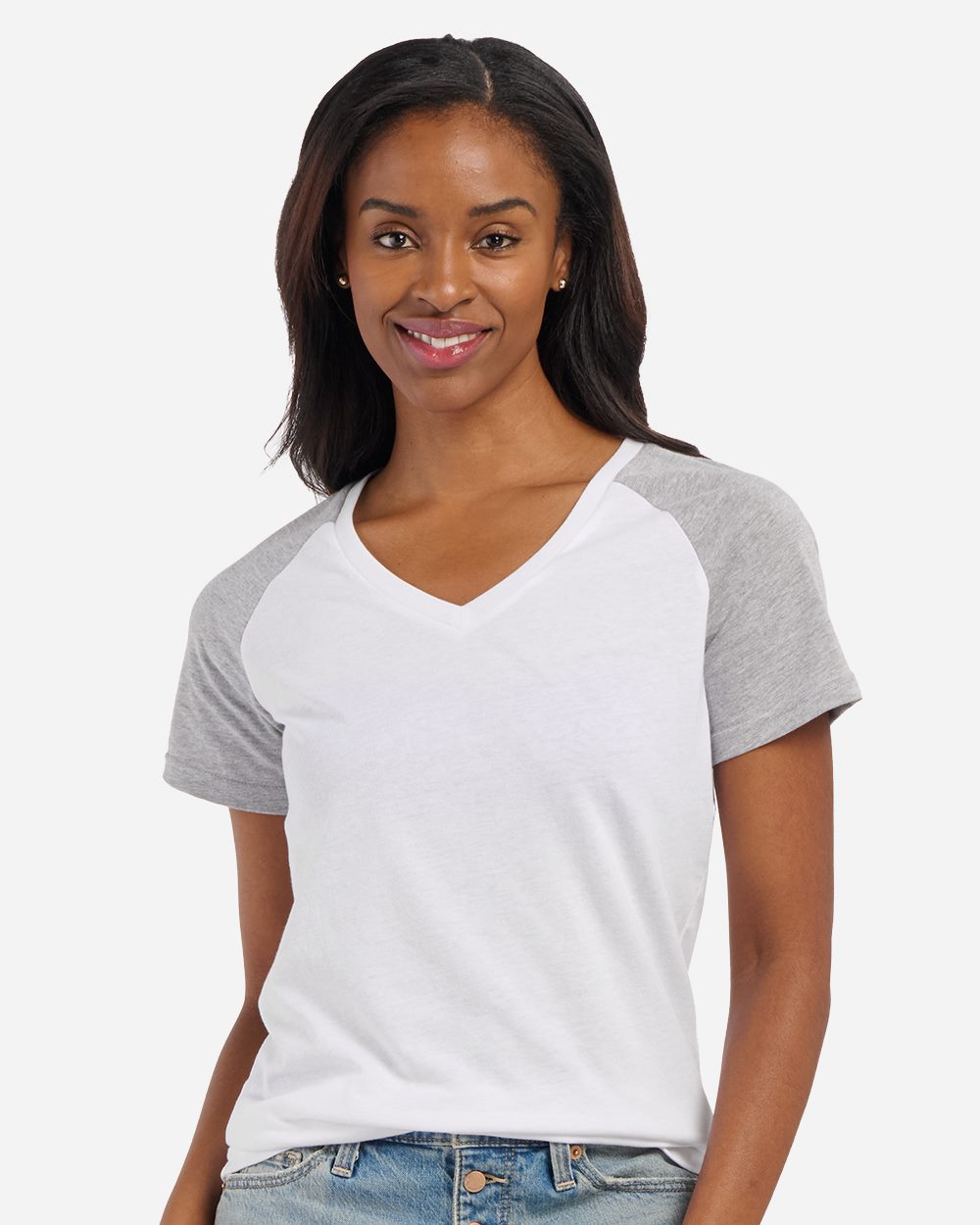 Boxercraft Women's Colorblocked V-Neck T-Shirt - BW2204