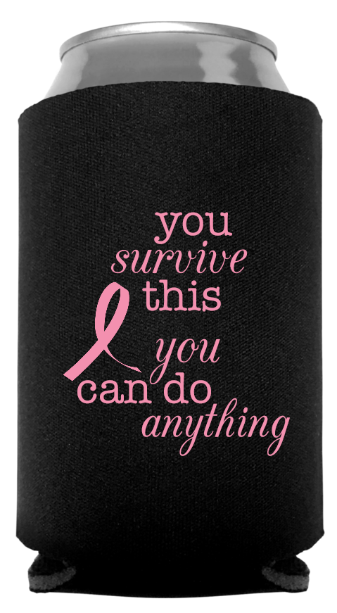 Breast Cancer Full Color Foam Collapsible Coolies Style 94289