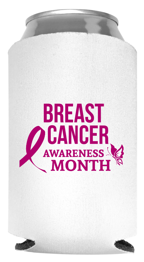Breast Cancer Full Color Foam Collapsible Coolies Style 94556