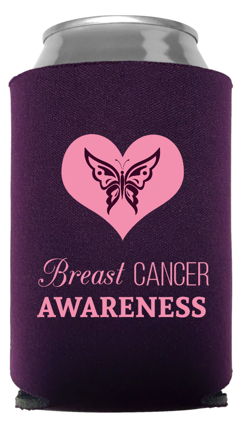 Breast Cancer Full Color Foam Collapsible Coolies Style 94567