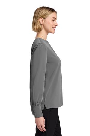 Brooks Brothers Women's Open-Neck Satin Blouse