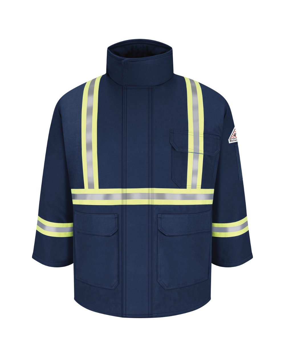 Bulwark Men's Long Deluxe Parka With Reflective Trim - EXCEL FR&reg; ComforTouch - JLPCL