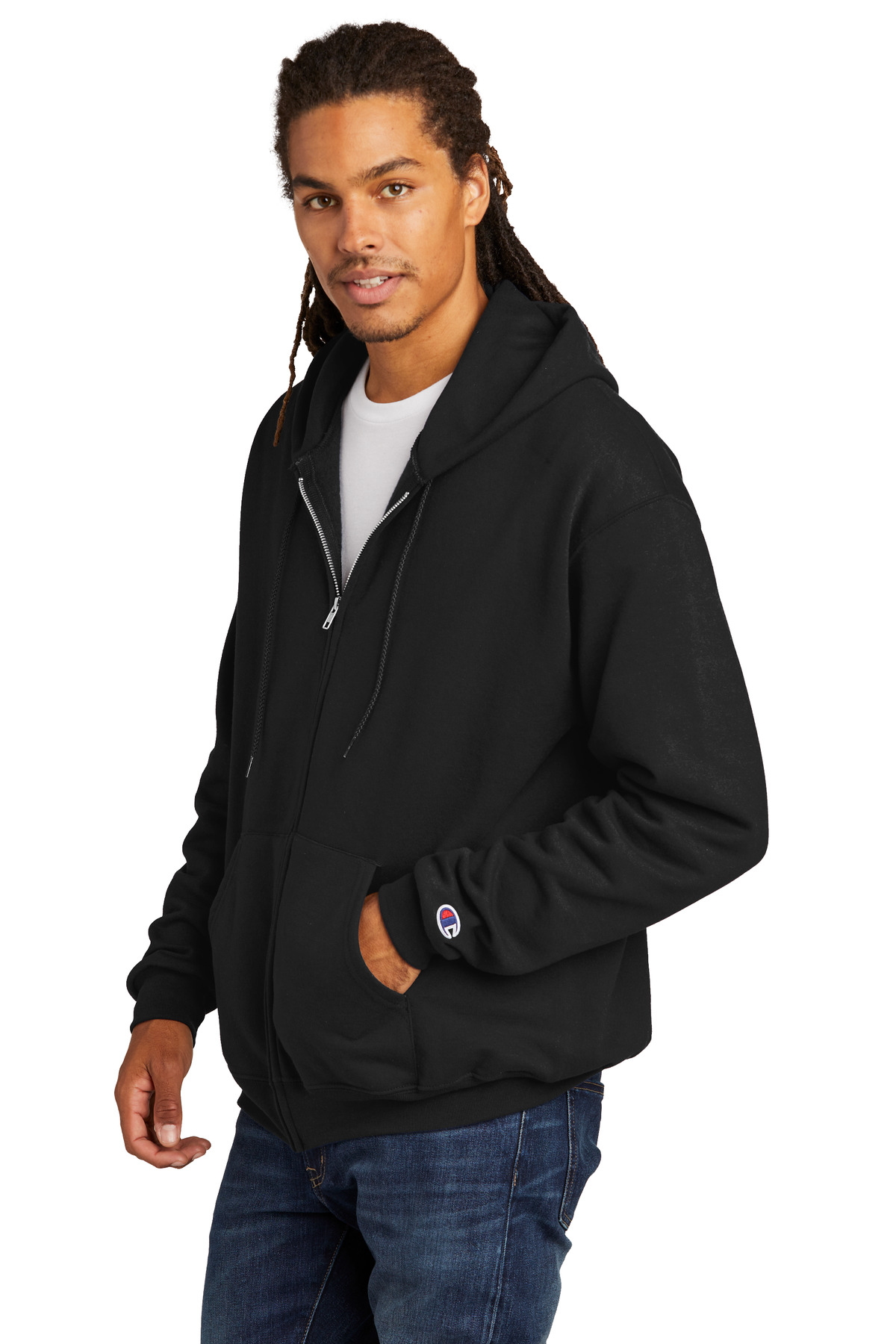 Champion Powerblend Full-Zip Hoodie.