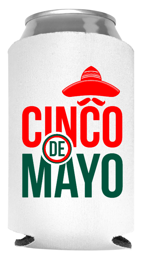 Cinco De Mayo Full Color Foam Collapsible Coolies Style 104922