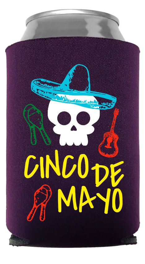 Cinco De Mayo Full Color Foam Collapsible Coolies Style 104936