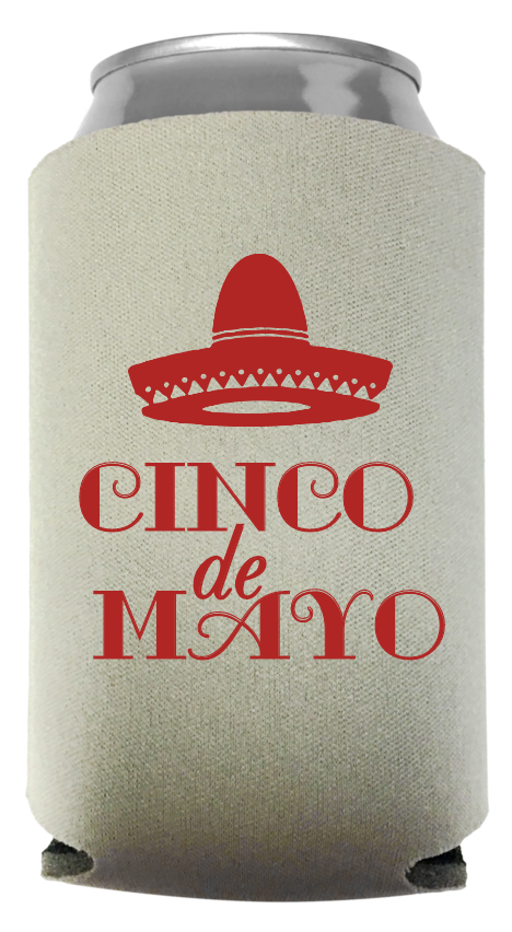 Cinco De Mayo Full Color Foam Collapsible Coolies Style 105803
