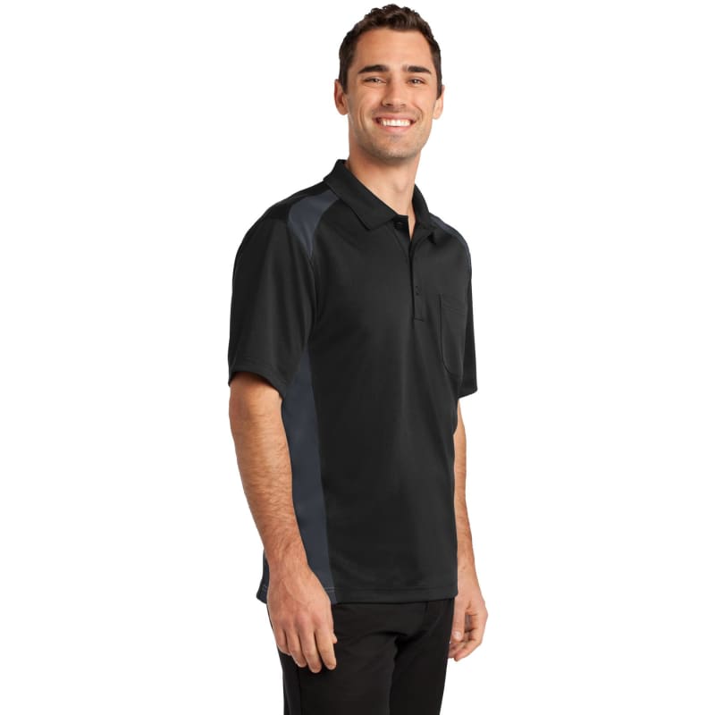 CornerStone Select SnagProof Two Way Colorblock Pocket Polo.