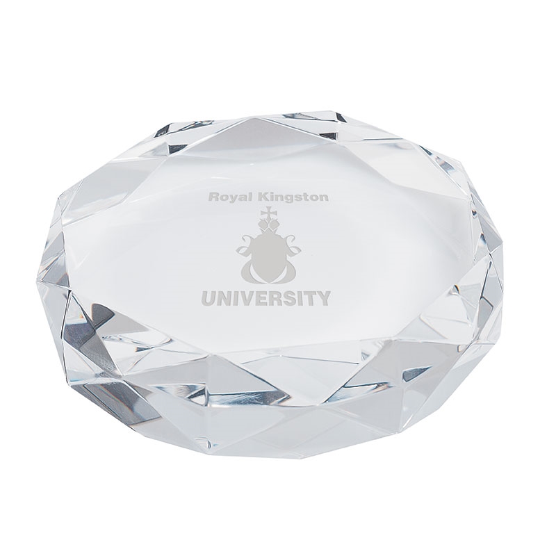 Crystal Rimini Gem Cut Crystal Paperweight