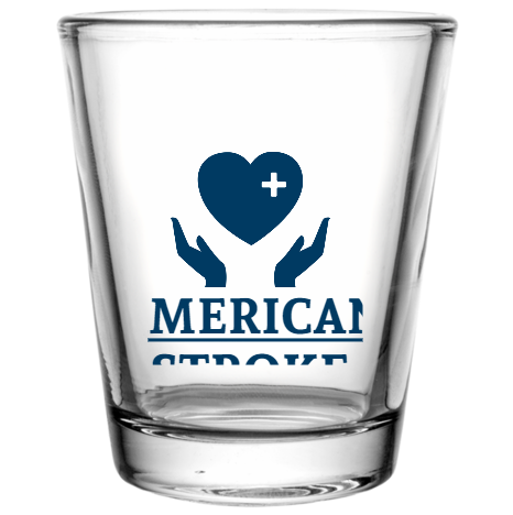 American Stroke Awareness Month AmericanStrokeMonth Custom Clear Shot Glasses- 1.75 oz. Style 106054