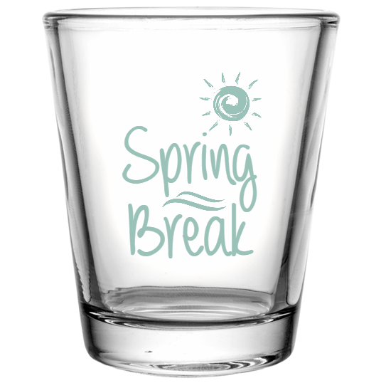 Spring Break Custom Clear Shot Glasses- 1.75 oz. Style 116156