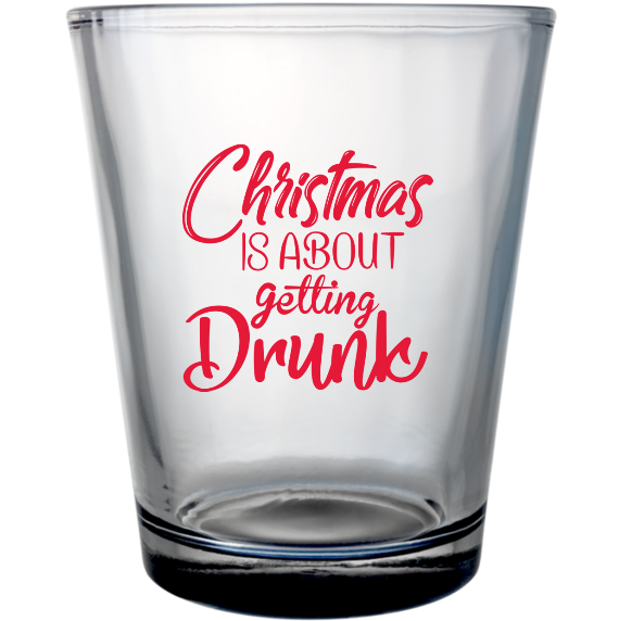 Christmas Custom Clear Shot Glasses- 1.75 oz. Style 127352