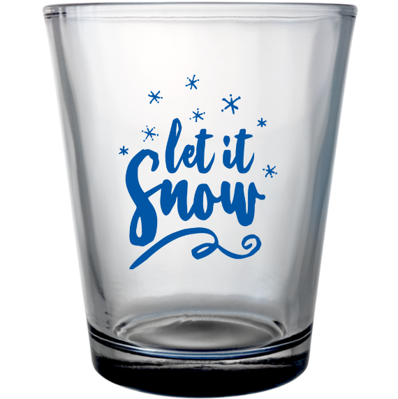 Christmas Custom Clear Shot Glasses- 1.75 oz. Style 127350