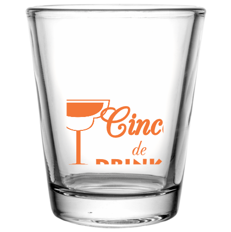 Cinco De Mayo Drinko Custom Clear Shot Glasses- 1.75 oz. Style 105774