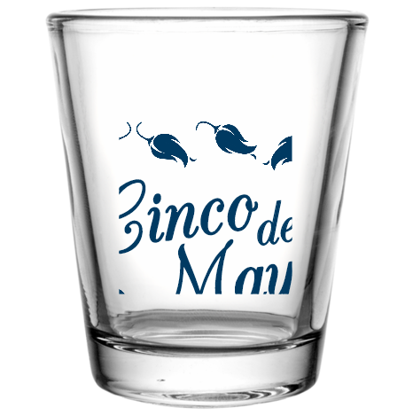 Cinco De Mayo Custom Clear Shot Glasses- 1.75 oz. Style 105795