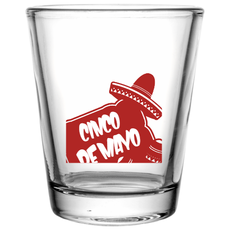 Cinco De Mayo Custom Clear Shot Glasses- 1.75 oz. Style 105781