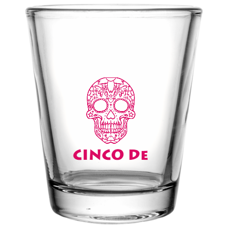 Cinco De Mayo Custom Clear Shot Glasses- 1.75 oz. Style 105773