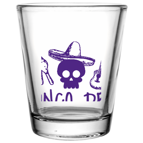 Cinco De Mayo Custom Clear Shot Glasses- 1.75 oz. Style 104943
