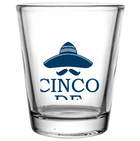 Cinco De Mayo Custom Clear Shot Glasses- 1.75 oz. Style 104929