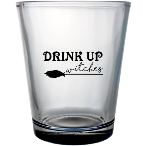 Halloween Drink Up Witches Custom Clear Shot Glasses- 1.75 oz. Style 113150