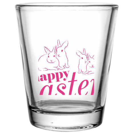 Easter Happy 2019 Custom Clear Shot Glasses- 1.75 oz. Style 104517
