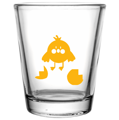 Happy Easter Day Eggs -cuse Me Custom Clear Shot Glasses- 1.75 oz. Style 104478