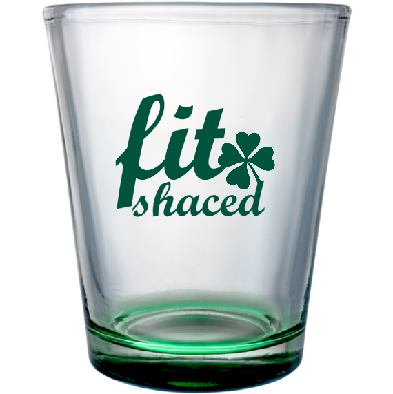 St. Patrick's Day Fit Shaced Custom Clear Shot Glasses- 1.75 oz. Style 116807