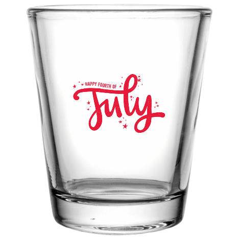 Fourth Of July Custom Clear Shot Glasses- 1.75 oz. Style 107781