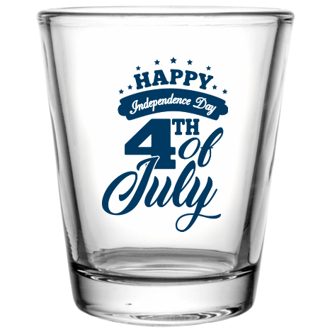 Fourth Of July Custom Clear Shot Glasses- 1.75 oz. Style 107779