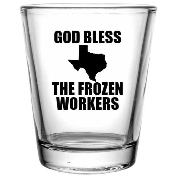 Snovid God Bless The Frozen Workers Custom Clear Shot Glasses- 1.75 oz. Style 131384