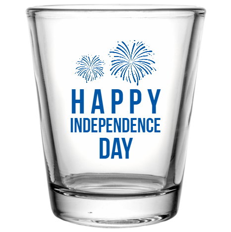 Fourth Of July A P Independence Day Custom Clear Shot Glasses- 1.75 oz. Style 107665