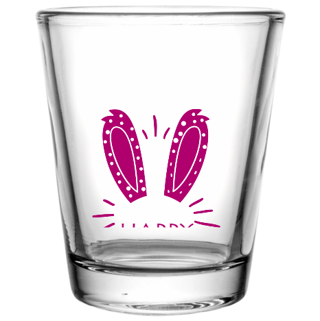 Easter Happy Custom Clear Shot Glasses- 1.75 oz. Style 104639