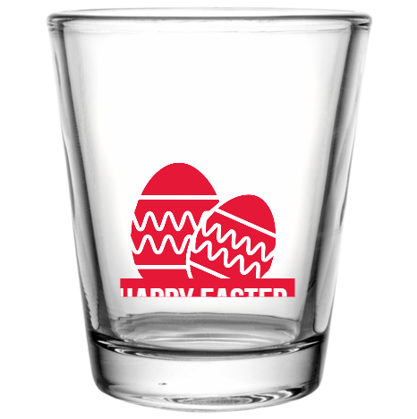 Easter Happy Custom Clear Shot Glasses- 1.75 oz. Style 104490